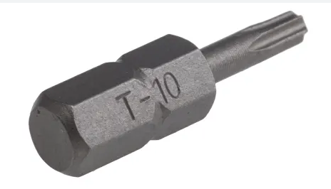 T10 SCREWDRIVER BIT FOR RECEIVERS ( 1 )